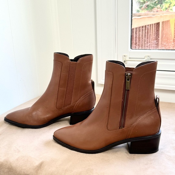 Cole Haan Teegan Bootie GRAND SERIES 360 7 Leather Earth Dark Brown Boots - Picture 4 of 11